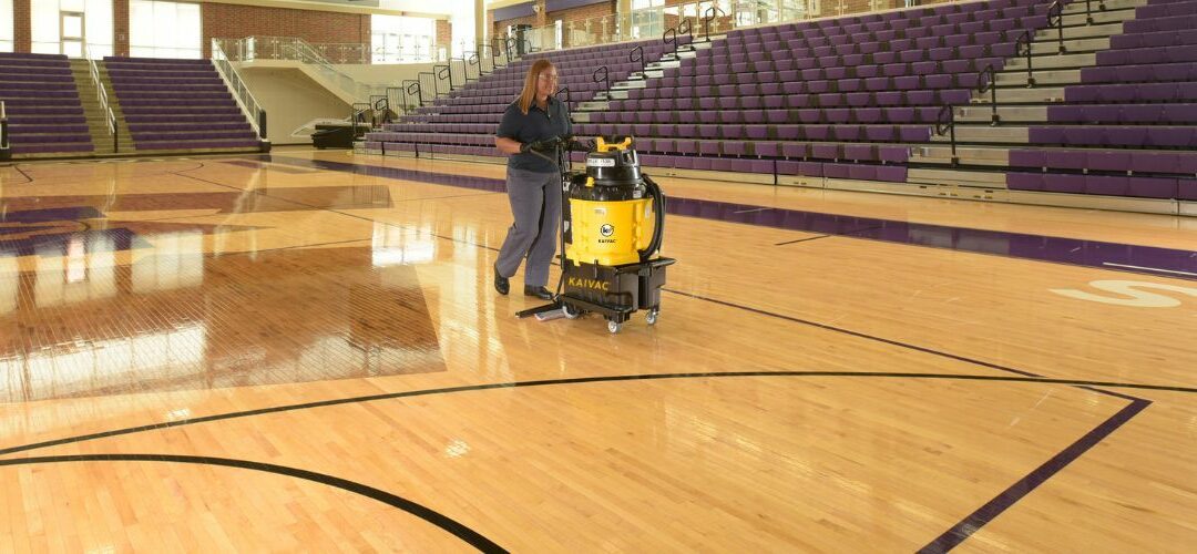 Gym floor cleaning