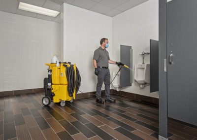 No-Touch Restroom Cleaning Machine Saves Time and Labor