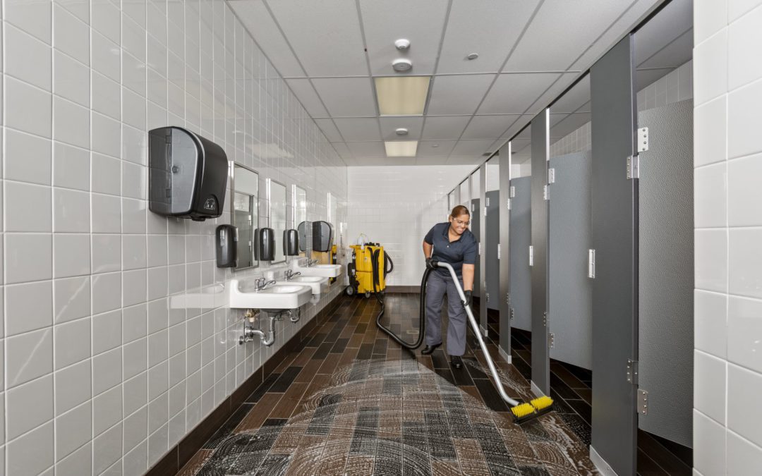 Restroom Floor Tile and Grout