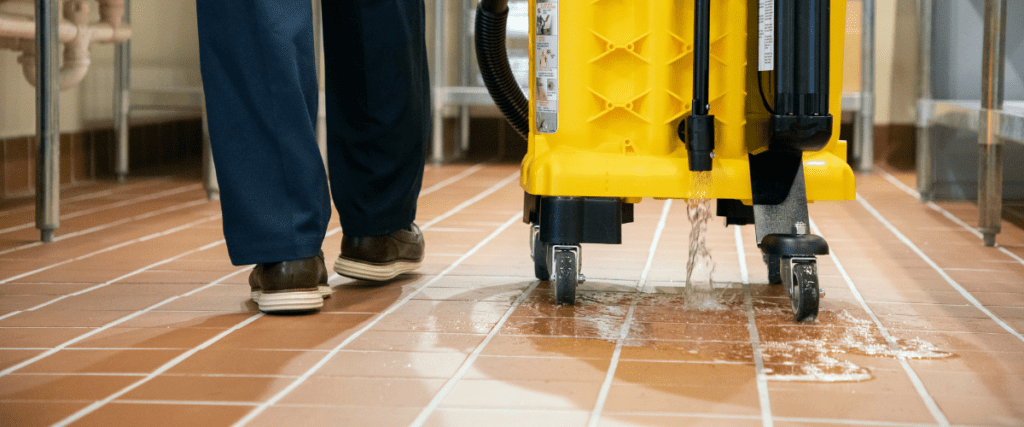 Dispensing Cleaning Chemicals on Floor with Kaivac Univac